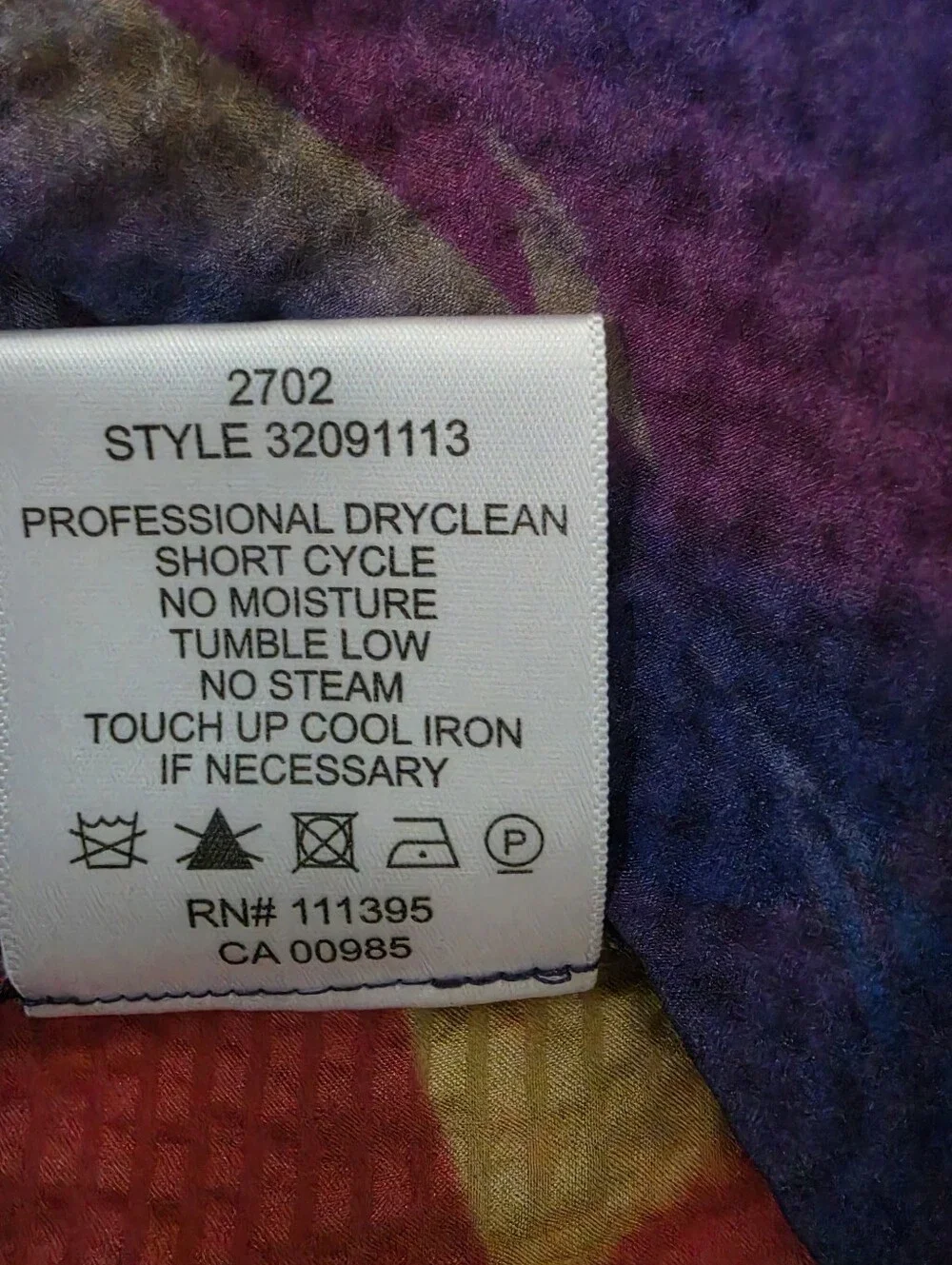 Tory Burch Silk Vibrant Watercolor Splash Boho-Chic Dopamine Tunic Blouse Size 6